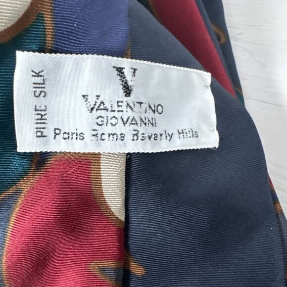 VALENTINO GIOVANNI Mens All Silk Vintage Necktie - Picture 3 of 6